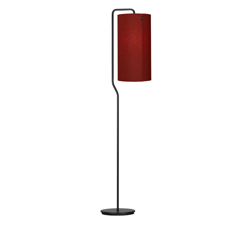 Lampadaire Pensile avec base en acier et abat-jour cylindrique en laine au design contemporain par Belid Lampadaire Pensile avec base en acier et abat-jour cylindrique en laine au design contemporain par Belid