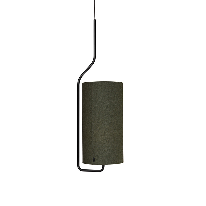 Suspension Pensile avec base en acier et abat-jour cylindrique en laine au design contemporain par Belid Suspension Pensile avec base en acier et abat-jour cylindrique en laine au design contemporain par Belid