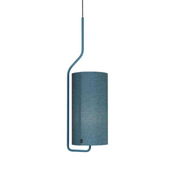 Suspension Pensile avec base en acier et abat-jour cylindrique en laine au design contemporain par Belid