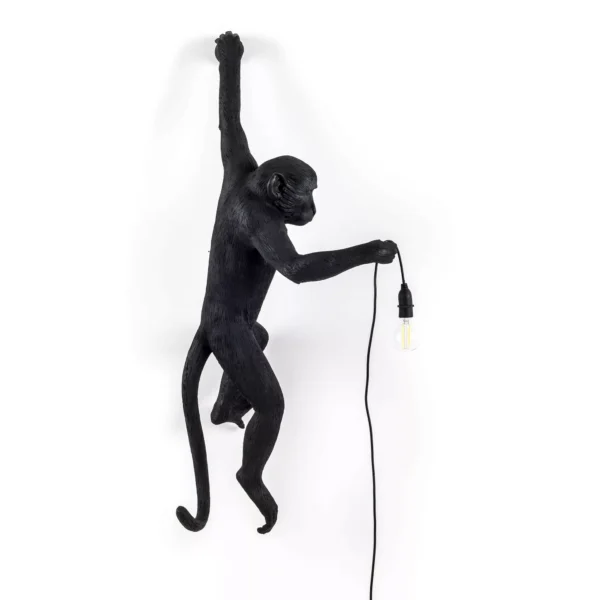 Applique murale the Monkey debout en résine noire par Seletti