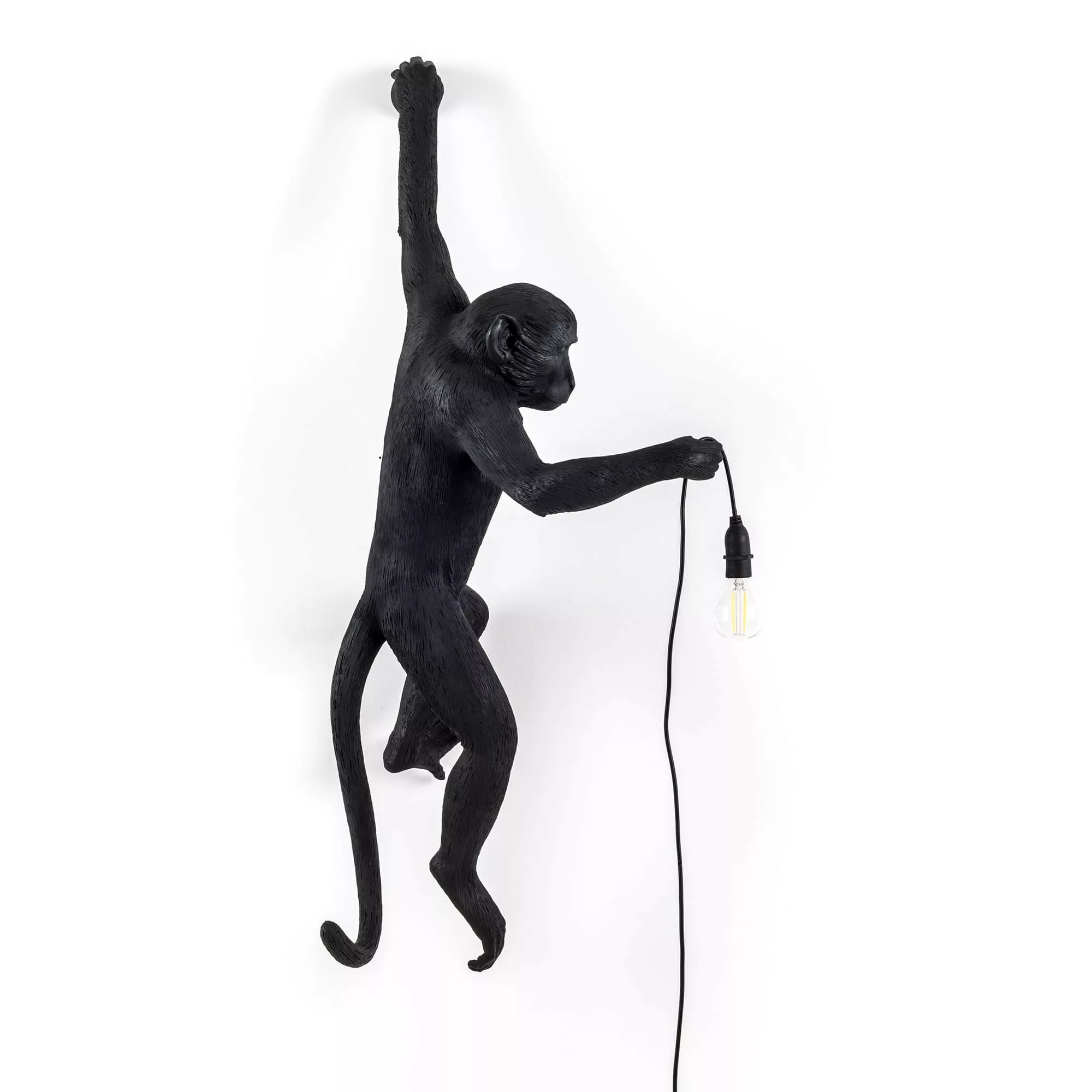 Applique murale the Monkey debout en résine noire par Seletti