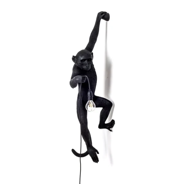 Applique murale the Monkey debout en résine noire par Seletti