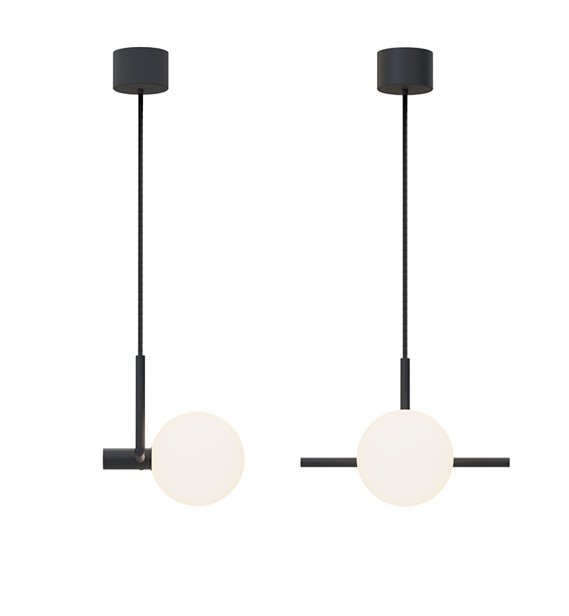 Suspension Roxanne duo en fer par Robin Lamps