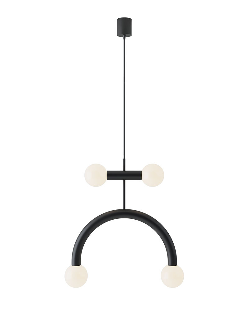 Suspension Rigoberta Duo Curvé en fer par Robin Lamps