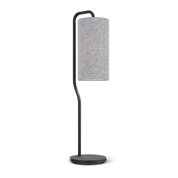 Lampe à poser Pensile avec base en acier et abat-jour cylindrique en laine au design contemporain par Belid