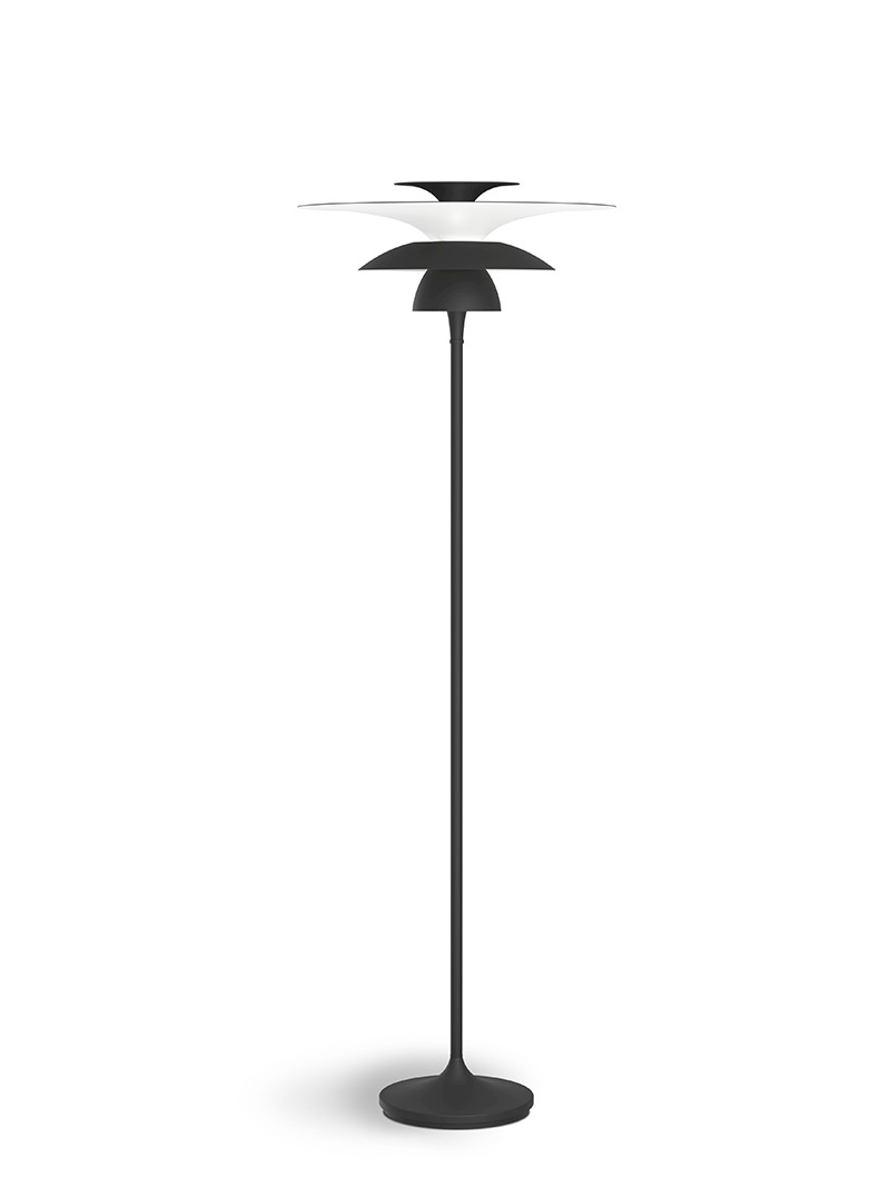 Lampadaire Picasso avec base en métal au design contemporain par Belid Lampadaire Picasso avec base en métal au design contemporain par Belid