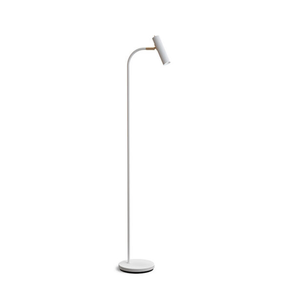 Lampadaire Slender base en métal et abat-jour de forme cylindrique au design contemporain par Belid
