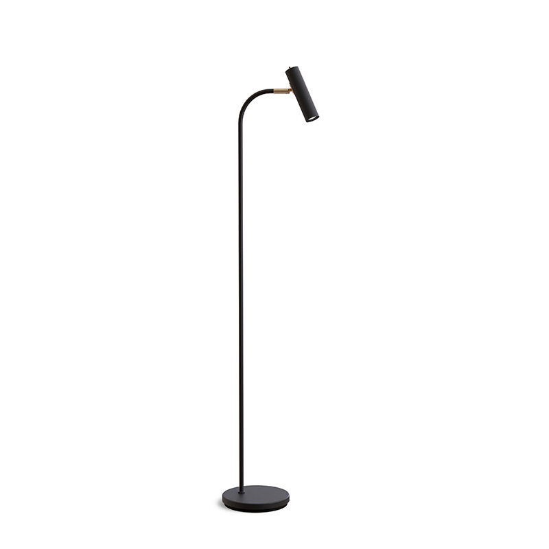 Lampadaire Slender base en métal et abat-jour de forme cylindrique au design contemporain par Belid