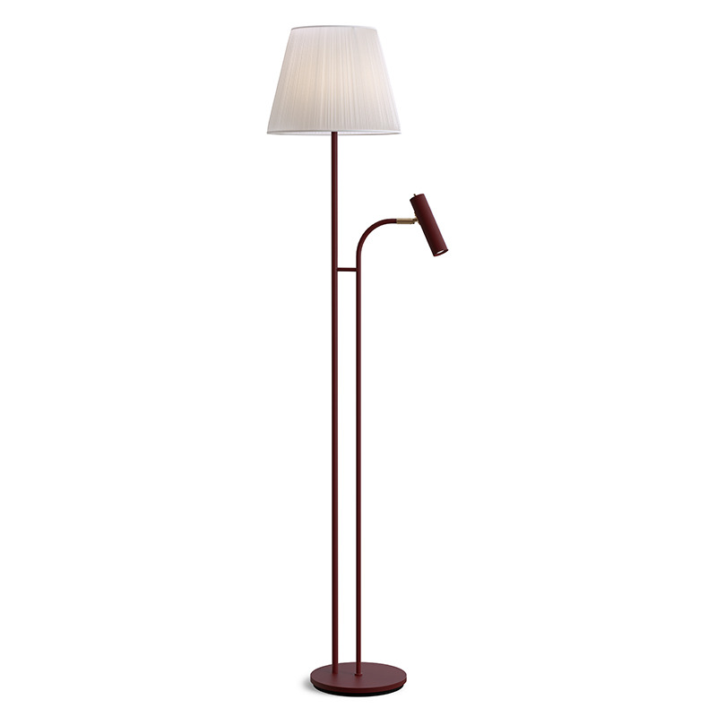 Lampadaire Slender base en métal et deux abats-jour au design contemporain par Belid