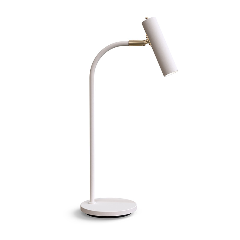 Lampe à poser Slender base en métal et abat-jour de forme cylindrique au design contemporain par Belid