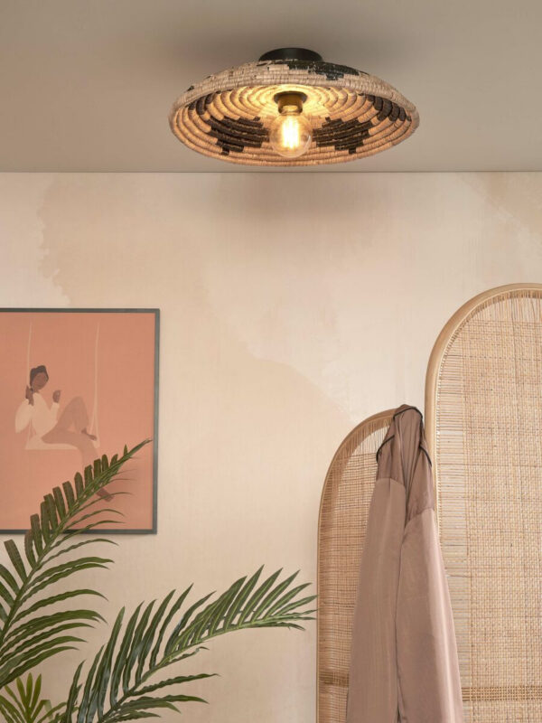Plafonnier Andros 2 en seagrass au design naturel par Good & Mojo