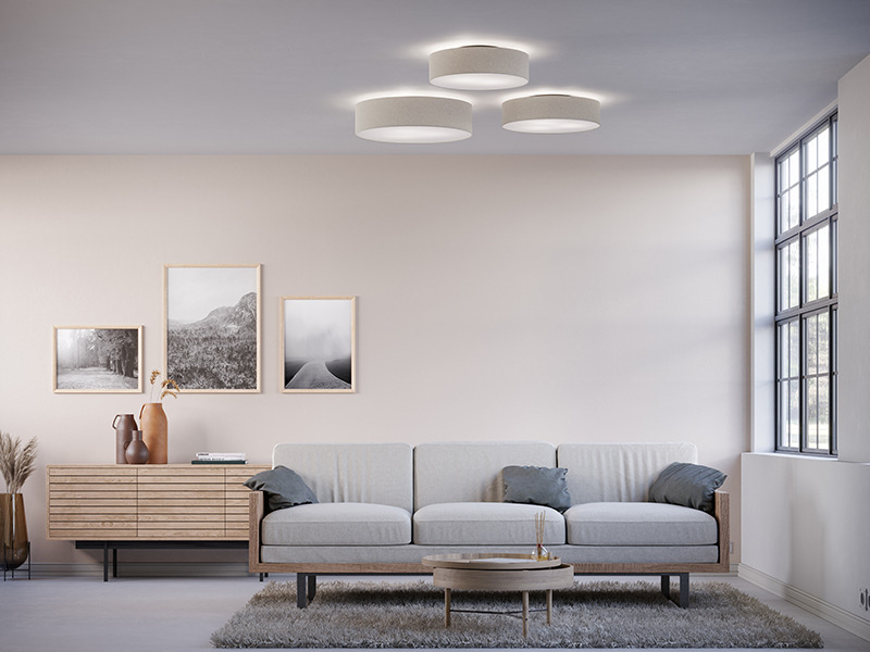 Plafonnier Soft dimmable en métal au design contemporain par Belid Plafonnier Soft dimmable en métal au design contemporain par Belid
