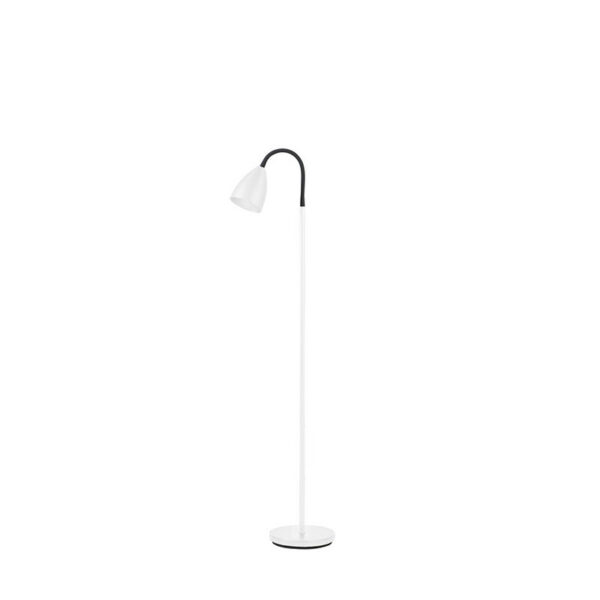 Lampadaire Trotsig avec base en métal et tête abat-jour flexible au design contemporain par Belid