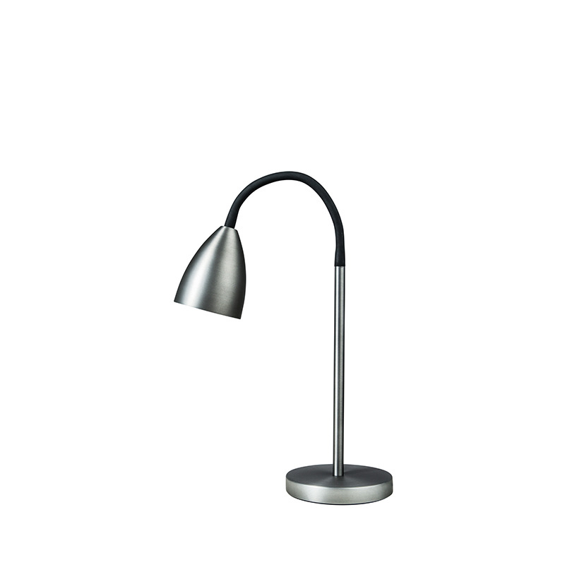 Lampe à poser Trotsig avec base en métal et tête abat-jour flexible au design contemporain par Belid Lampe à poser Trotsig avec base en métal et tête abat-jour flexible au design contemporain par Belid