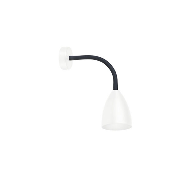 Applique Trotsig avec base en métal et tête abat-jour flexible au design contemporain par Belid