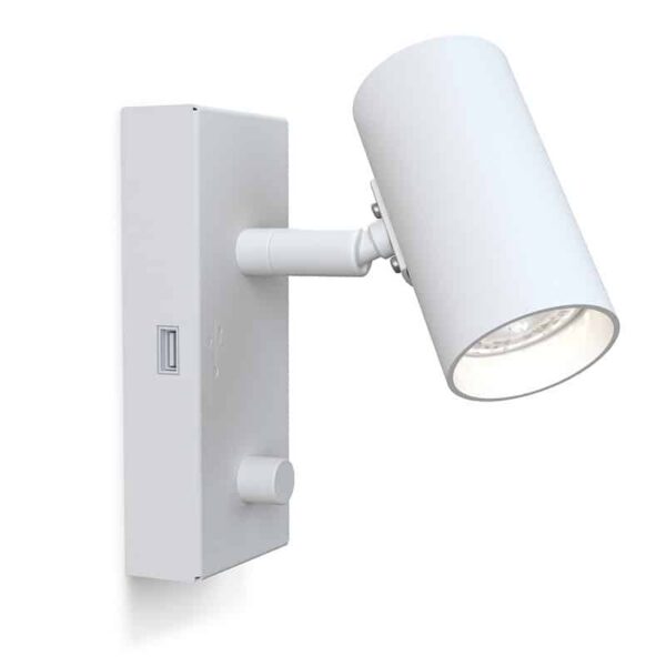 Applique Tyson dimmable avec base en métal et entrée USB au design contemporain par Belid