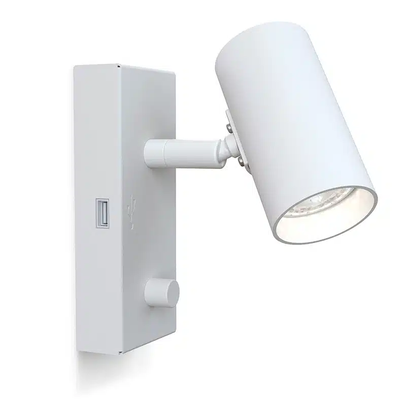 Applique Tyson dimmable avec base en métal et entrée USB au design contemporain par Belid