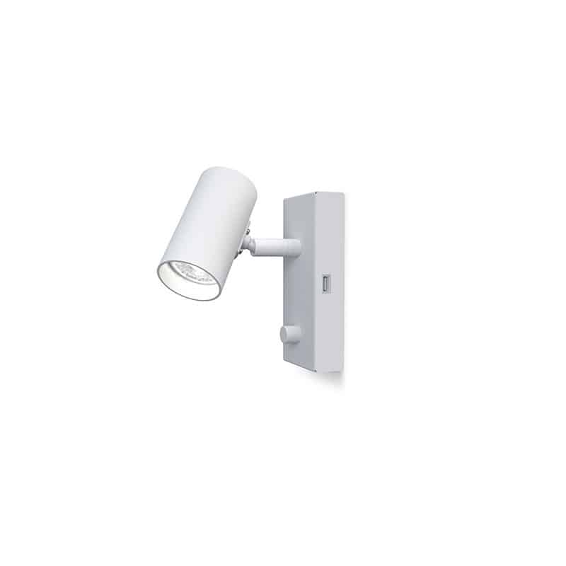 Applique Tyson dimmable avec base en métal et entrée USB au design contemporain par Belid