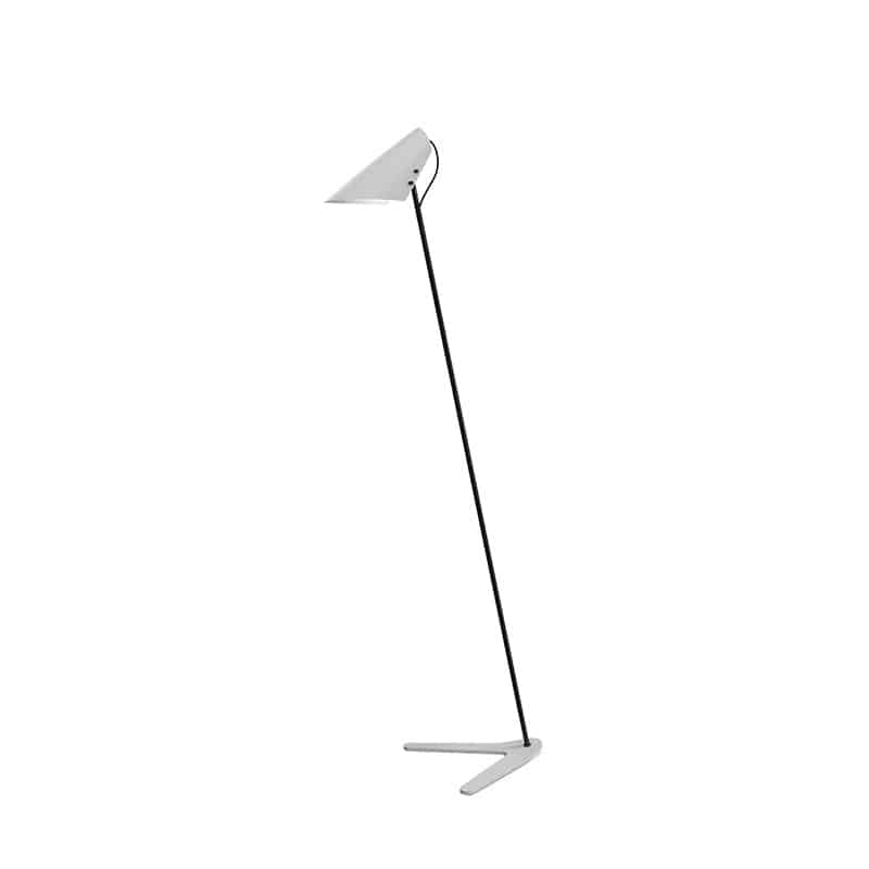 Lampadaire Vincent base en métal avec abat-jour en forme d'oiseau au design contemporain par Belid