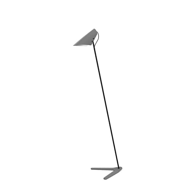 Lampadaire Vincent base en métal avec abat-jour en forme d'oiseau au design contemporain par Belid