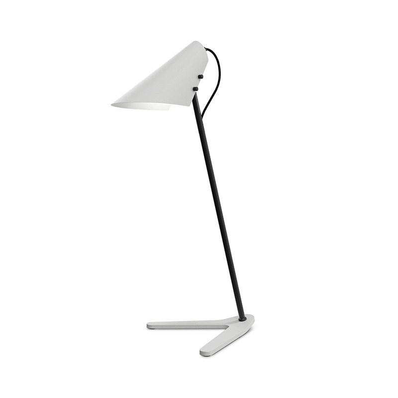 Lampe à poser Vincent base en métal avec abat-jour en forme d'oiseau au design contemporain par Belid