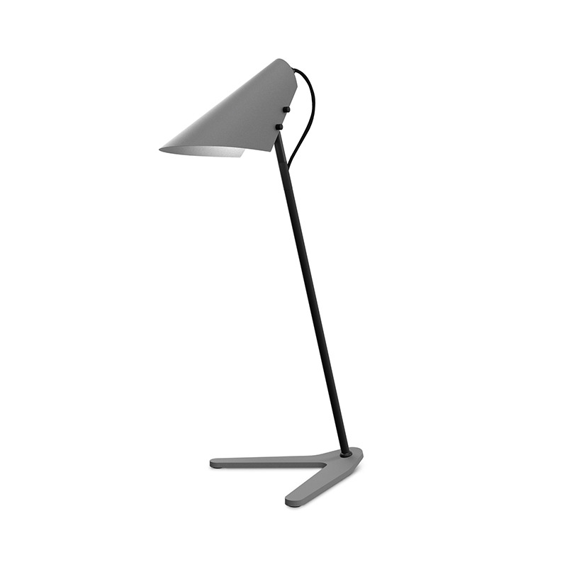 Lampe à poser Vincent base en métal avec abat-jour en forme d'oiseau au design contemporain par Belid