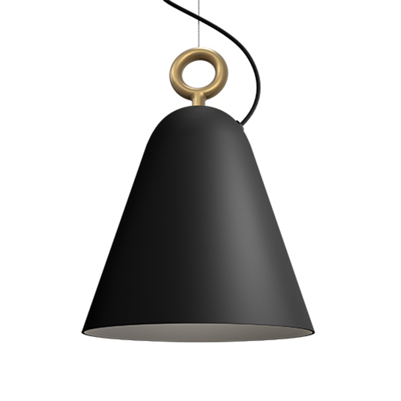 Suspension Bella dimmable base en métal avec abat-jour en forme de cloche au design contemporain par Herstal