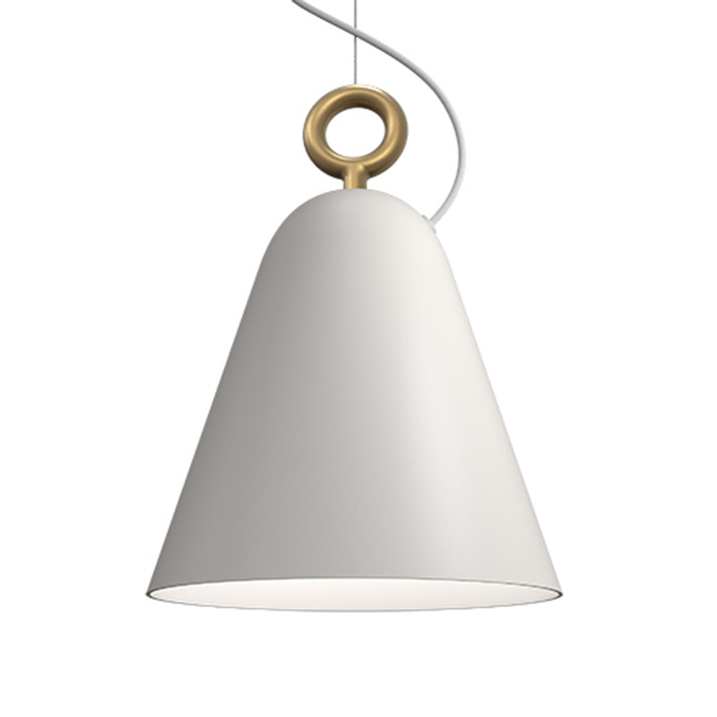 Suspension Bella dimmable base en métal avec abat-jour en forme de cloche au design contemporain par Herstal