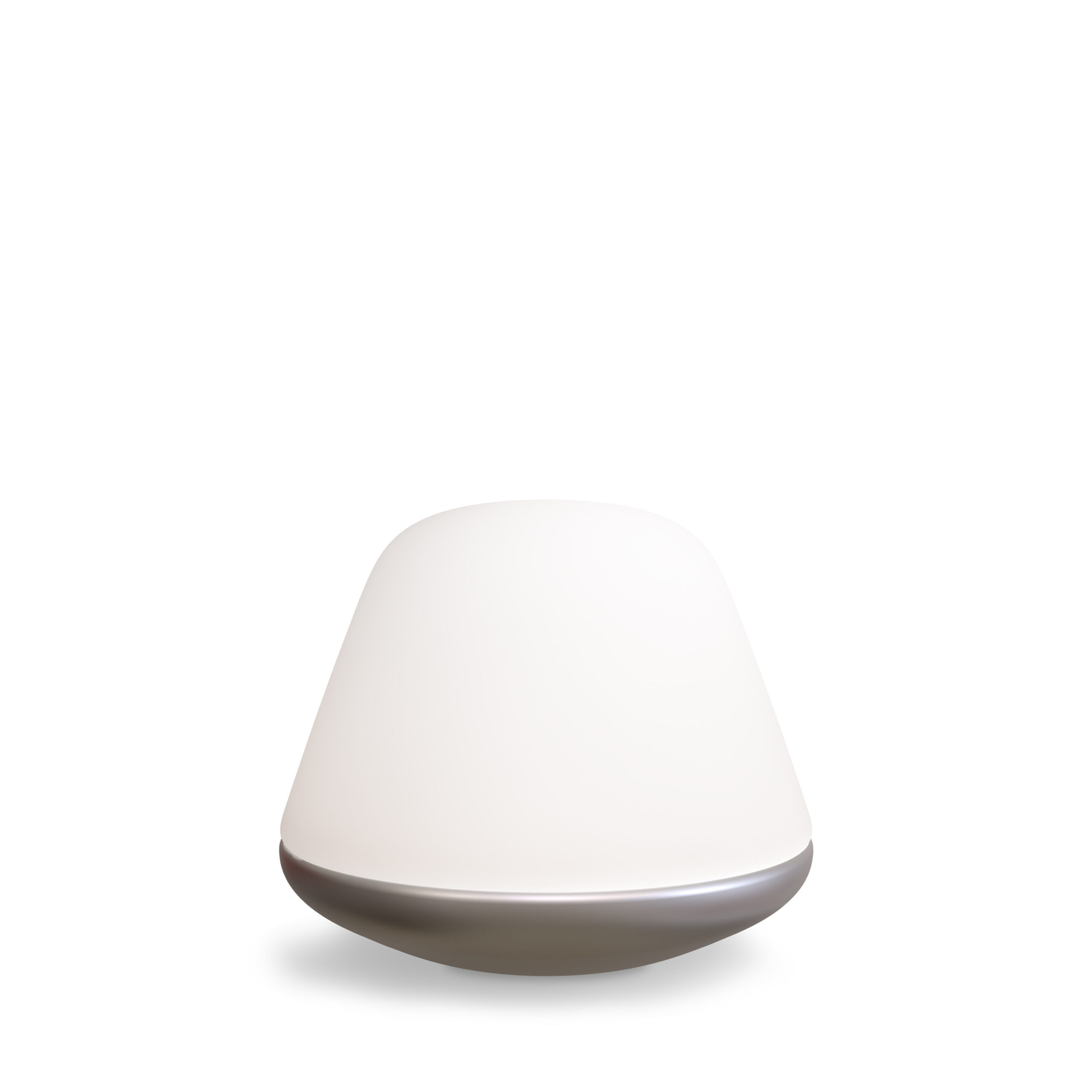 Lampe à poser Bloom dimmable base en métal avec abat-jour en verre opale au design contemporain par Herstal