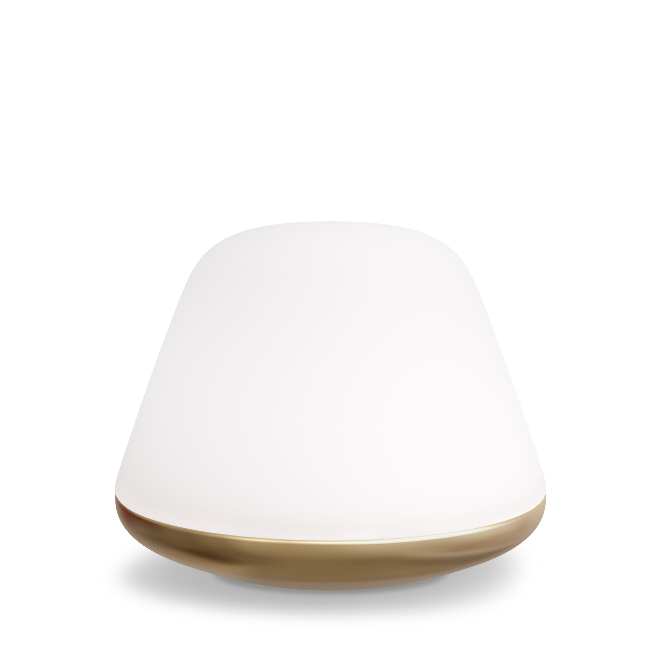 Lampe à poser Bloom dimmable base en métal avec abat-jour en verre opale au design contemporain par Herstal Lampe à poser Bloom dimmable base en métal avec abat-jour en verre opale au design contemporain par Herstal