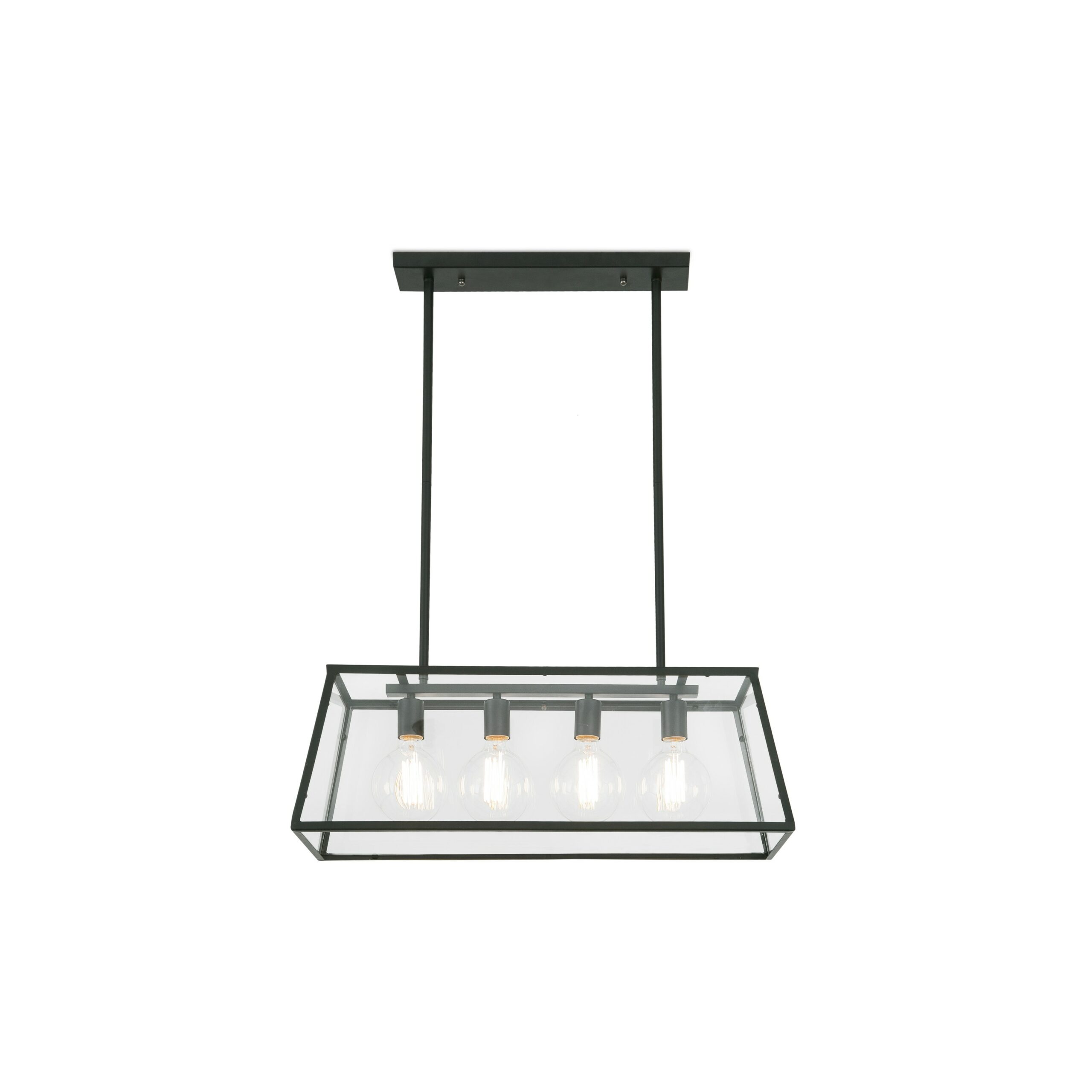 Suspension Bella en verre au design industriel