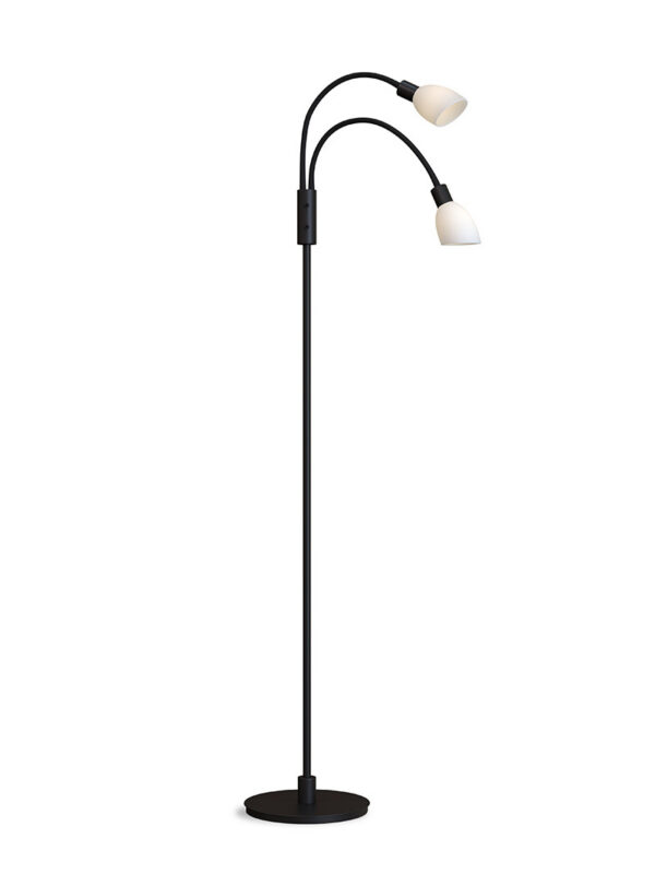 Lampadaire Cut Duo base en métal avec abat-jour flexible au design contemporain par Herstal