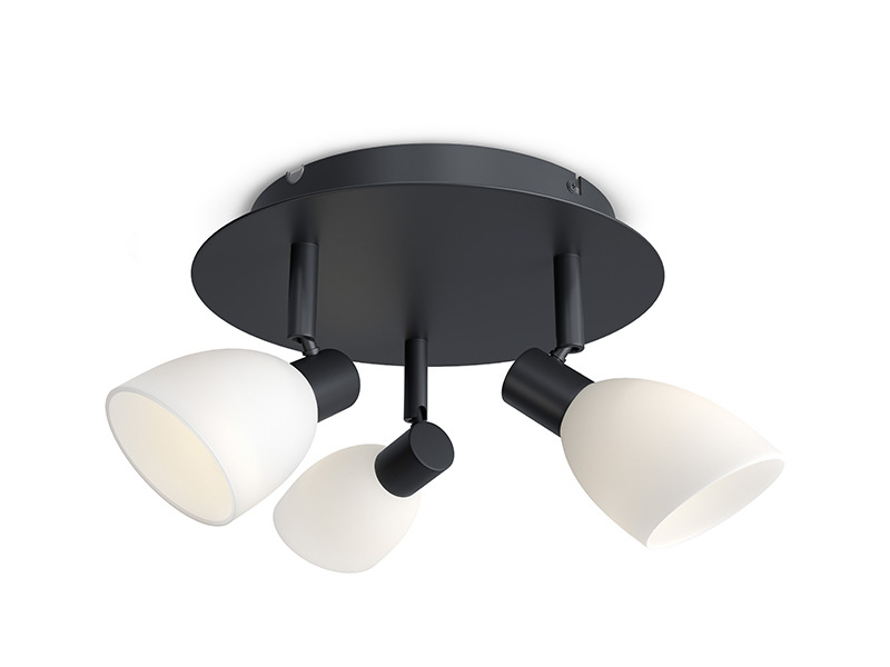 Plafonnier Spot Cut dimmable base en métal ronde au design contemporain par Herstal