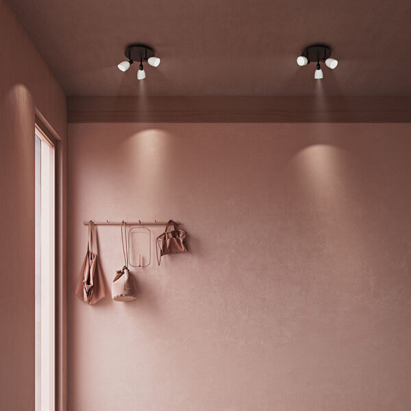 Plafonnier Spot Cut dimmable base en métal ronde au design contemporain par Herstal