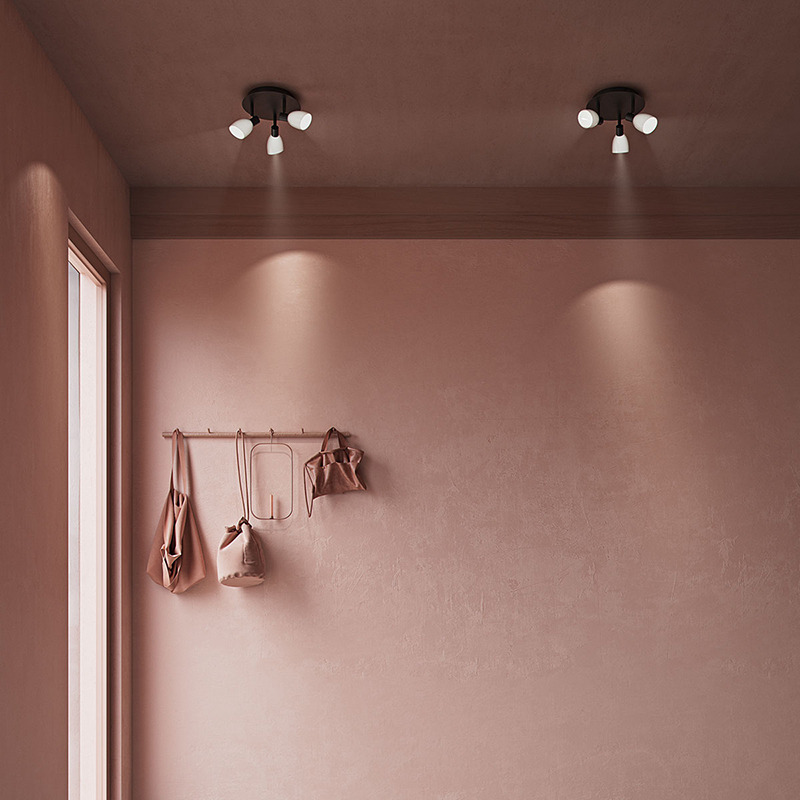 Plafonnier Spot Cut dimmable base en métal ronde au design contemporain par Herstal