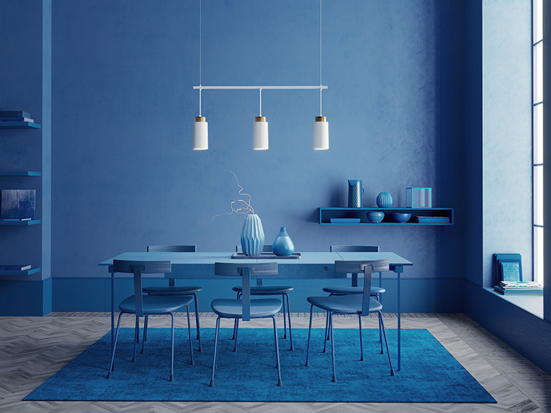 Suspension Edge Trio dimmable base en métal blanc et des abat-jours cylindriques au design contemporain par Herstal