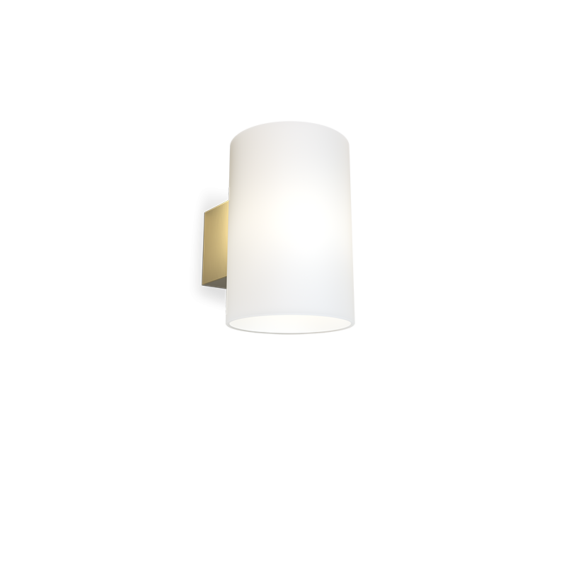 Applique Evoke base en métal avec abat-jour en verre opale au design contemporain par Herstal Applique Evoke base en métal avec abat-jour en verre opale au design contemporain par Herstal