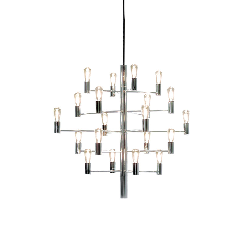 Suspension Manola chandelier dimmable base en métal blanc et des abat-jours en verre au design contemporain par Herstal Suspension Manola chandelier dimmable base en métal blanc et des abat-jours en verre au design contemporain par Herstal