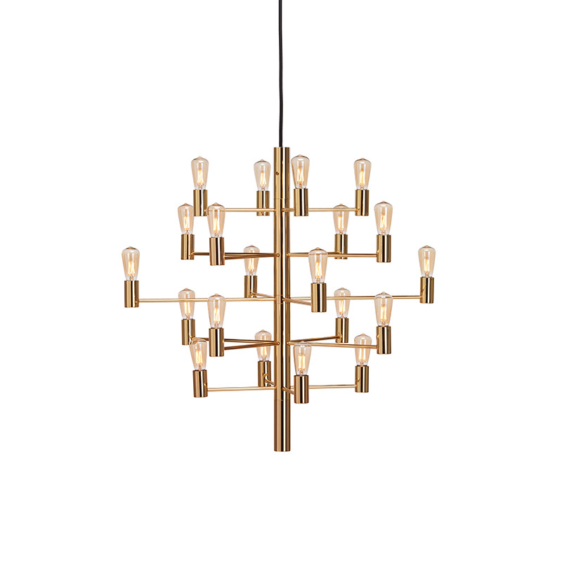 Suspension Manola chandelier dimmable base en métal blanc et des abat-jours en verre au design contemporain par Herstal Suspension Manola chandelier dimmable base en métal blanc et des abat-jours en verre au design contemporain par Herstal