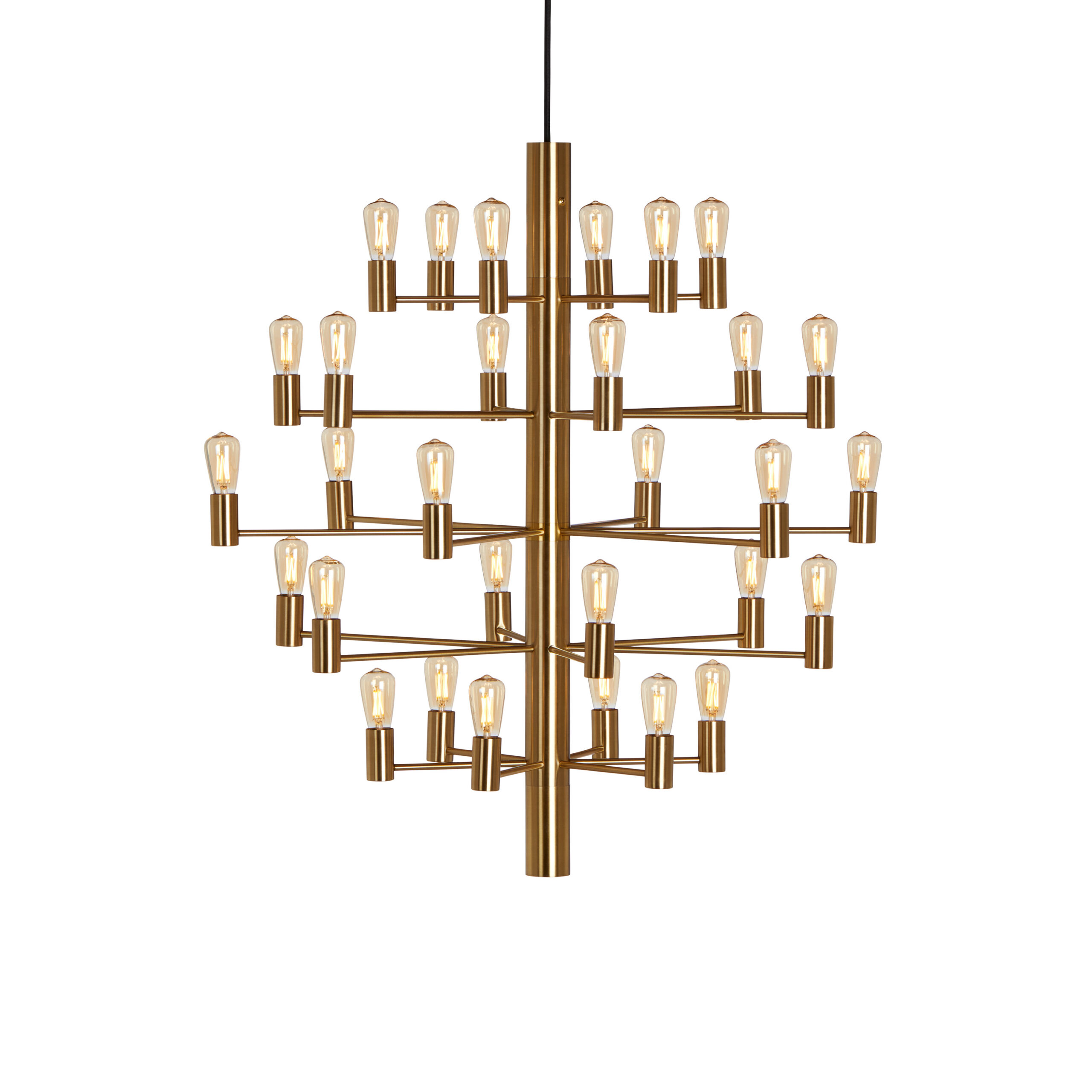 Suspension Manola chandelier dimmable base en métal blanc et des abat-jours en verre au design contemporain par Herstal Suspension Manola chandelier dimmable base en métal blanc et des abat-jours en verre au design contemporain par Herstal