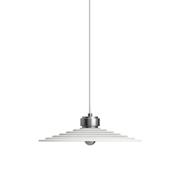 Suspension Sound dimmable base en métal avec abat-jour de forme évasé au design contemporain par Herstal