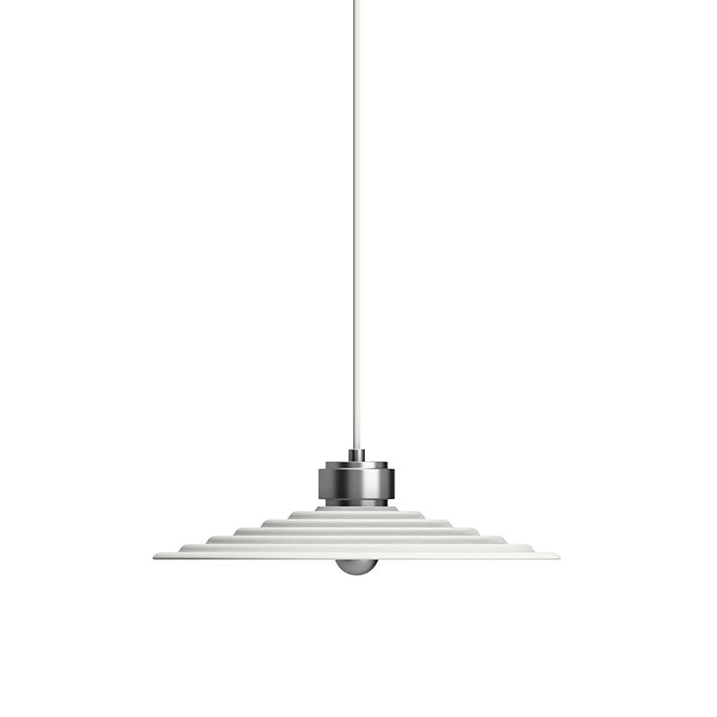 Suspension Sound dimmable base en métal avec abat-jour de forme évasé au design contemporain par Herstal