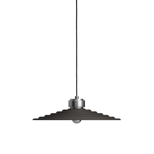 Suspension Sound dimmable base en métal avec abat-jour de forme évasé au design contemporain par Herstal