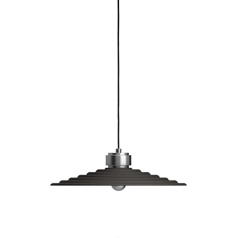 Suspension Sound dimmable base en métal avec abat-jour de forme évasé au design contemporain par Herstal