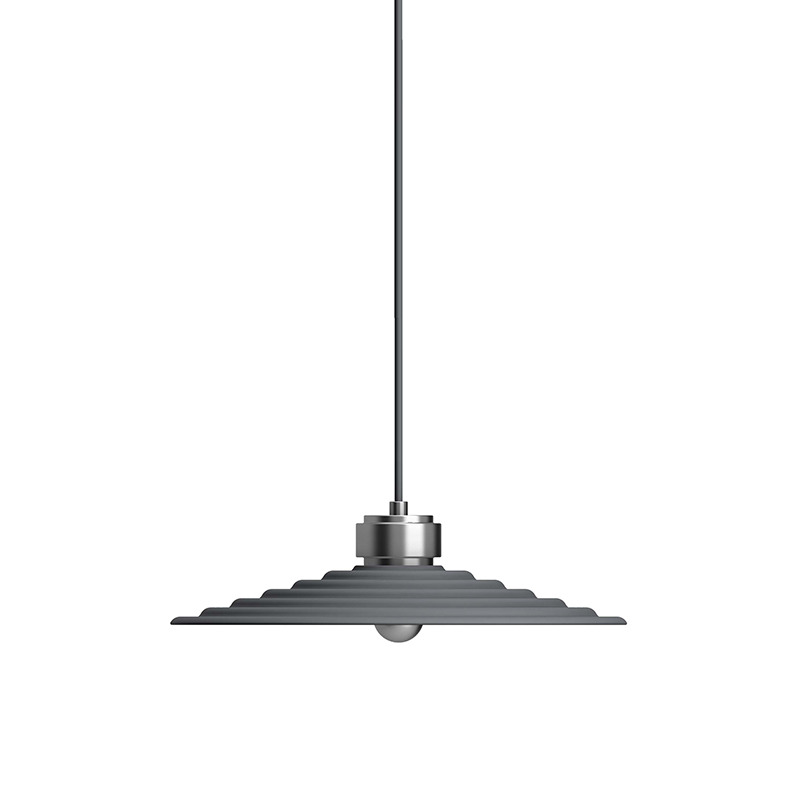 Suspension Sound dimmable base en métal avec abat-jour de forme évasé au design contemporain par Herstal Suspension Sound dimmable base en métal avec abat-jour de forme évasé au design contemporain par Herstal