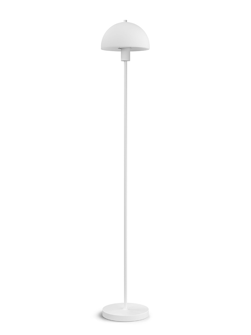 Lampadaire Vienda base en métal et abat-jour en forme de bol renversé au design contemporain par Herstal