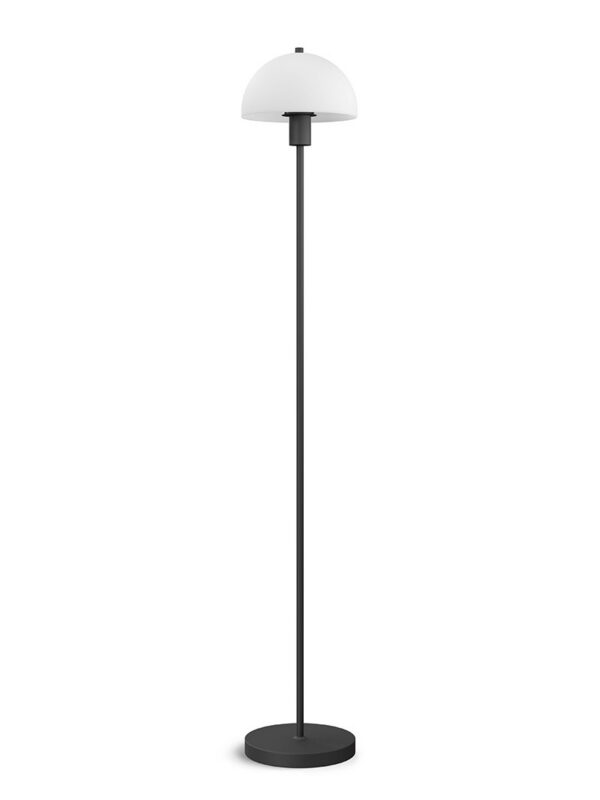 Lampadaire Vienda base en métal et abat-jour en forme de bol renversé au design contemporain par Herstal