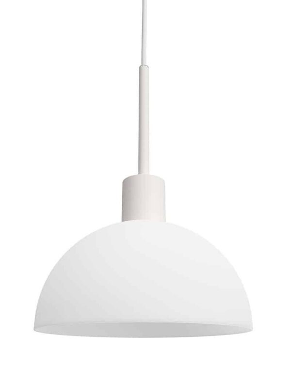 Suspension Vienda base en métal et abat-jour en forme de bol renversé au design contemporain par Herstal