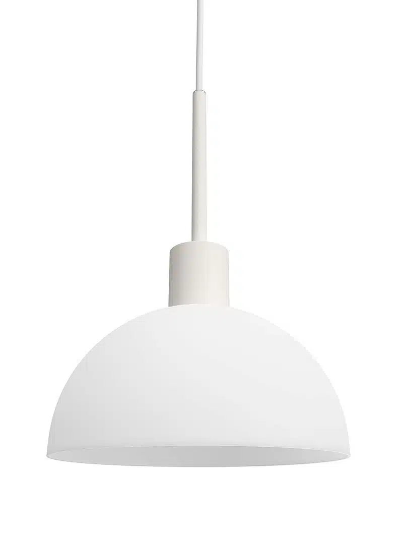 Suspension Vienda base en métal et abat-jour en forme de bol renversé au design contemporain par Herstal