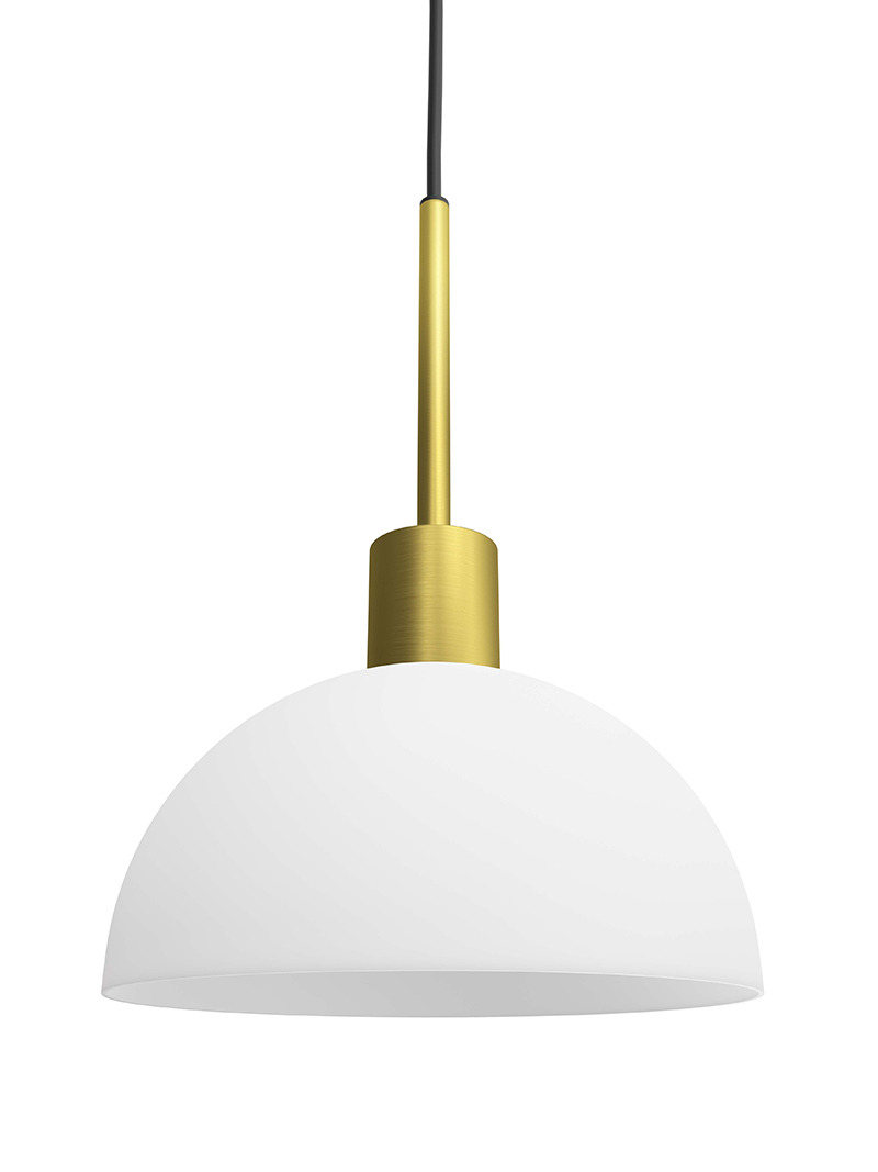 Suspension Vienda dimmable base en métal et abat-jour en forme de bol renversé au design contemporain par Herstal Suspension Vienda dimmable base en métal et abat-jour en forme de bol renversé au design contemporain par Herstal